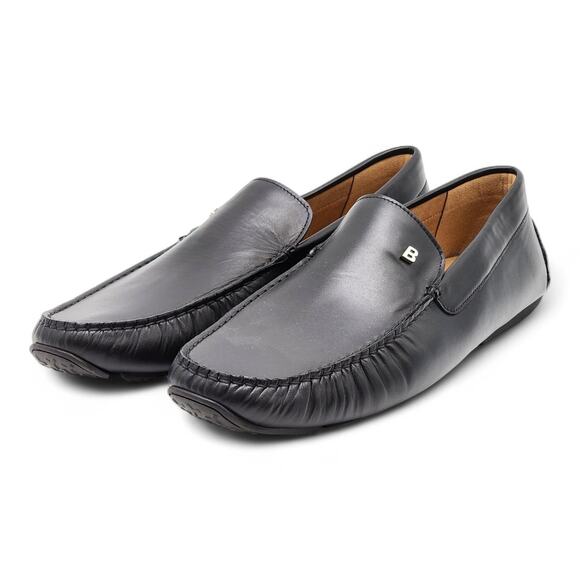 Bally Men’s Leather Driver Loafers Black UK 12 US 13 EU 46 - New $620 - Picture 2 of 10